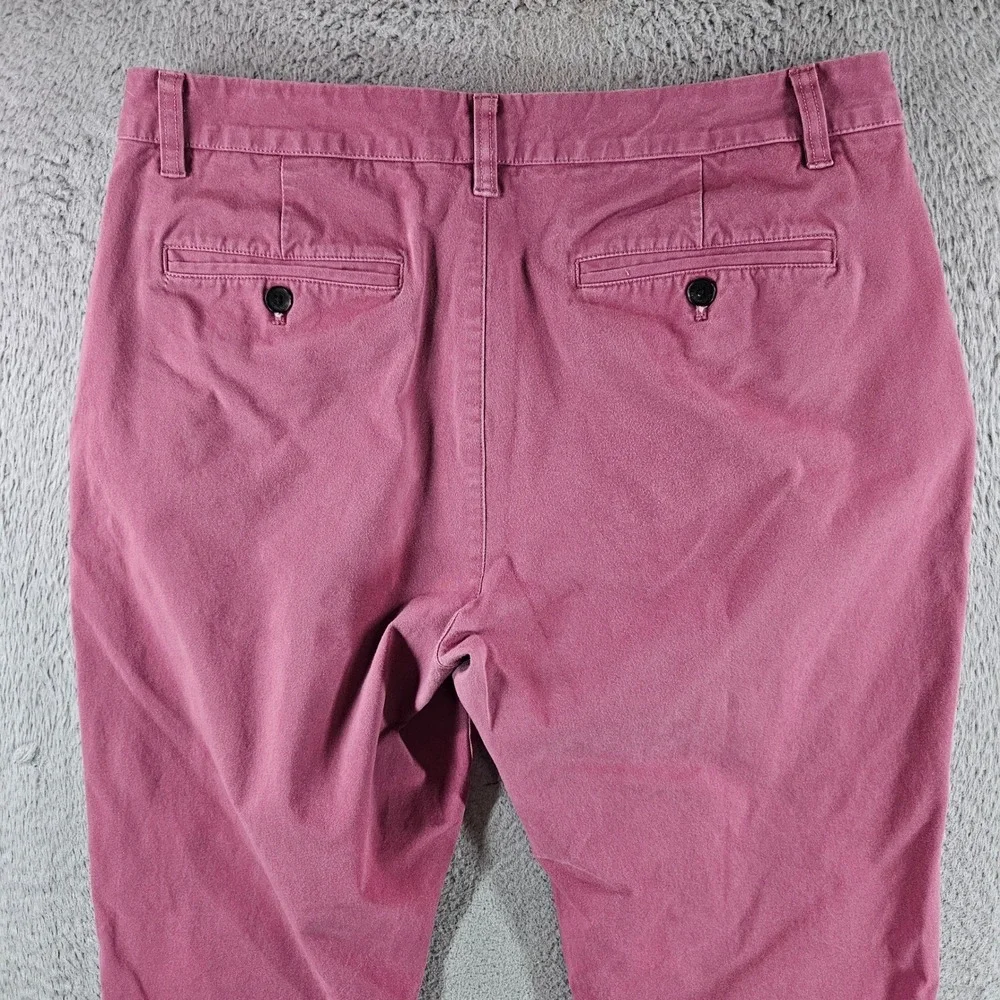 Bonobos Mens Athletic Fit Chino Pants Pink Stretch Cotton 33x32